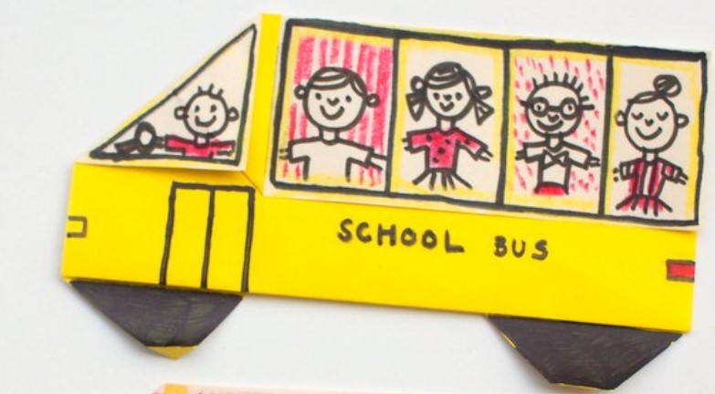 origami school bus 
