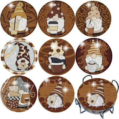 coffee & gnomes diamond art coasters