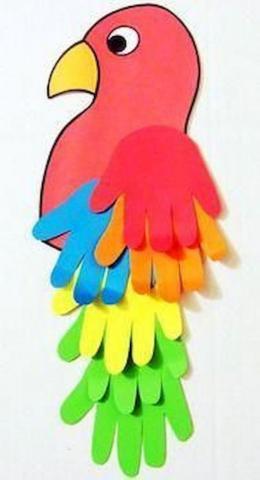 Parrot Handprint Craft