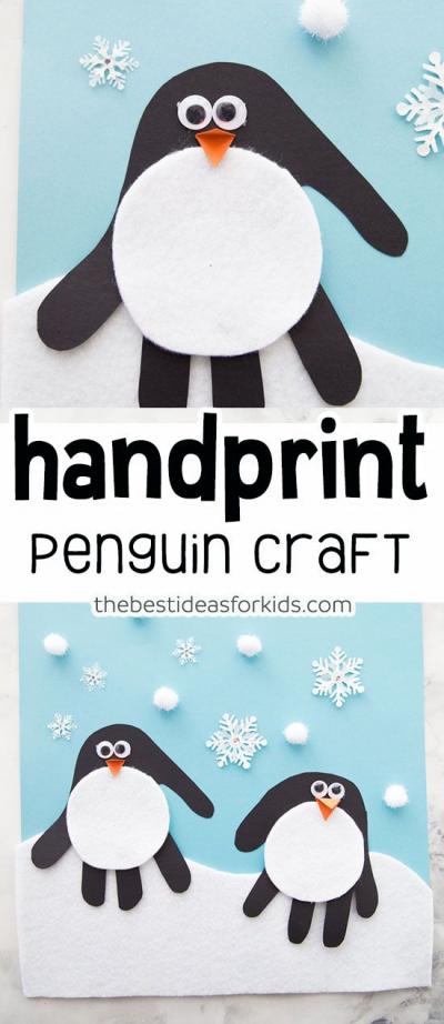 handprint penguin