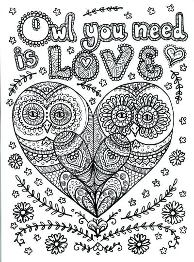 coloring sheet of owls