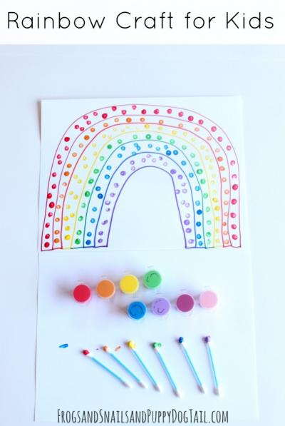 qtip painted rainbows