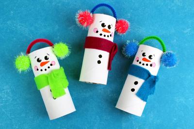 Paper Tube Snowman