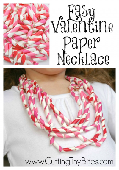 valentine paper necklaces