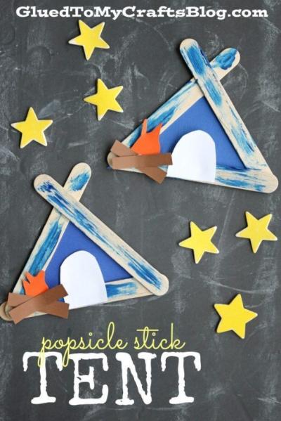 popsicle stick tents