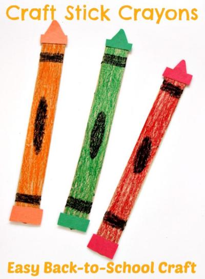 Popsicle Stick Crayon