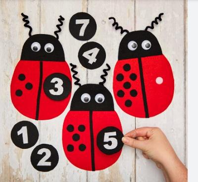 Lady Bug Counting Craft 