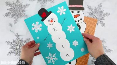 Snowman Name Craft