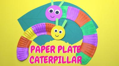 paper plate caterpillar