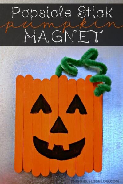 Popsicle Stick Pumpkin