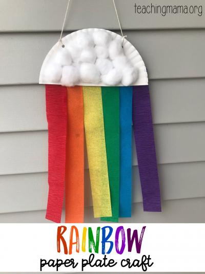 rainbow paper plate