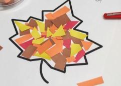 Scrap Paper Fall Leaf 