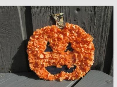 Tissue paper pumpkin image