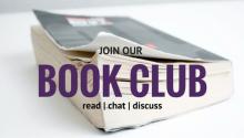 picture of a book and saying join a book club